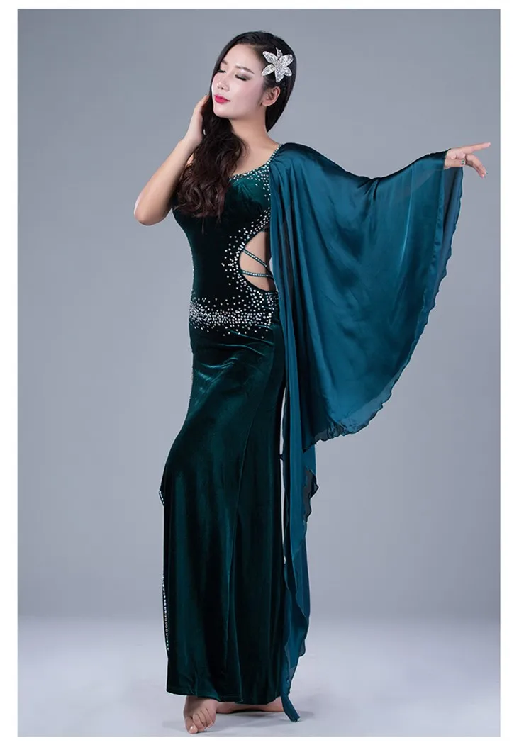 Костюм для восточных танцев Bellydance костюм живота со стразами и вышивкой комплект