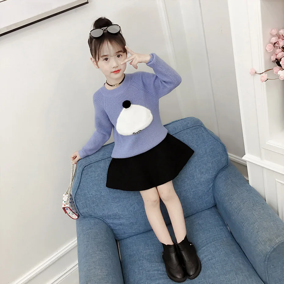 Свитера для девочек детские вязаные свитера с рисунком вечерние кардиганы