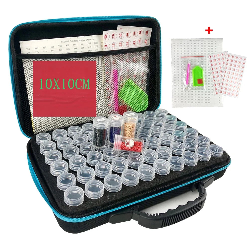 

Новинка, лидер продаж, сумка для хранения с 60 бутылочками для алмазной живописи, ящик для инструментов, чемодан, сумка с замком на молнии, моз...