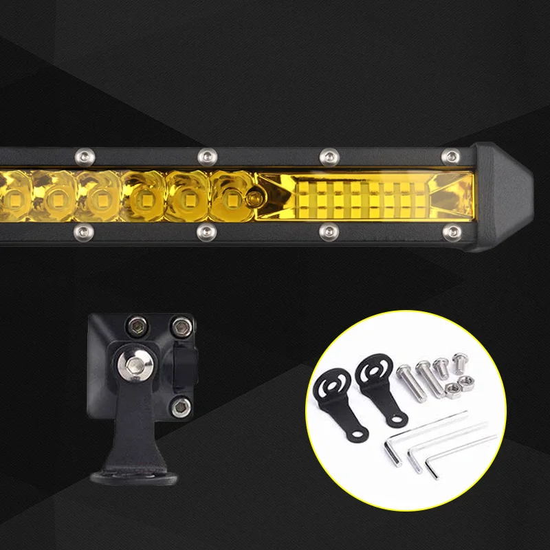 Однорядные тонкий светодиодный светильник бар для автомобиля 12V 24V рабочий Ledbar