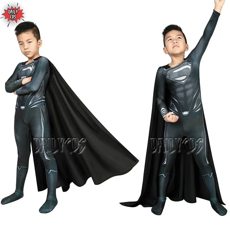Kids Justice League Clark Kent Superman Cosplay Jumpsuit Boy Halloween Zentai Outfit For Children Party | Тематическая одежда и
