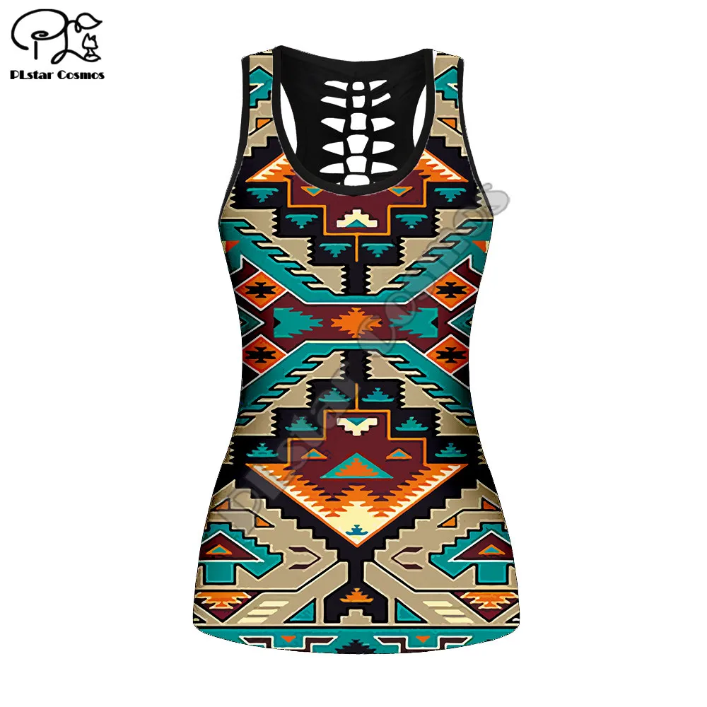 

PLstar Cosmos retro pattern geometric 3D Printed womens sexy tank tps Summer Vest Tank Top Women Fashion yoga vest