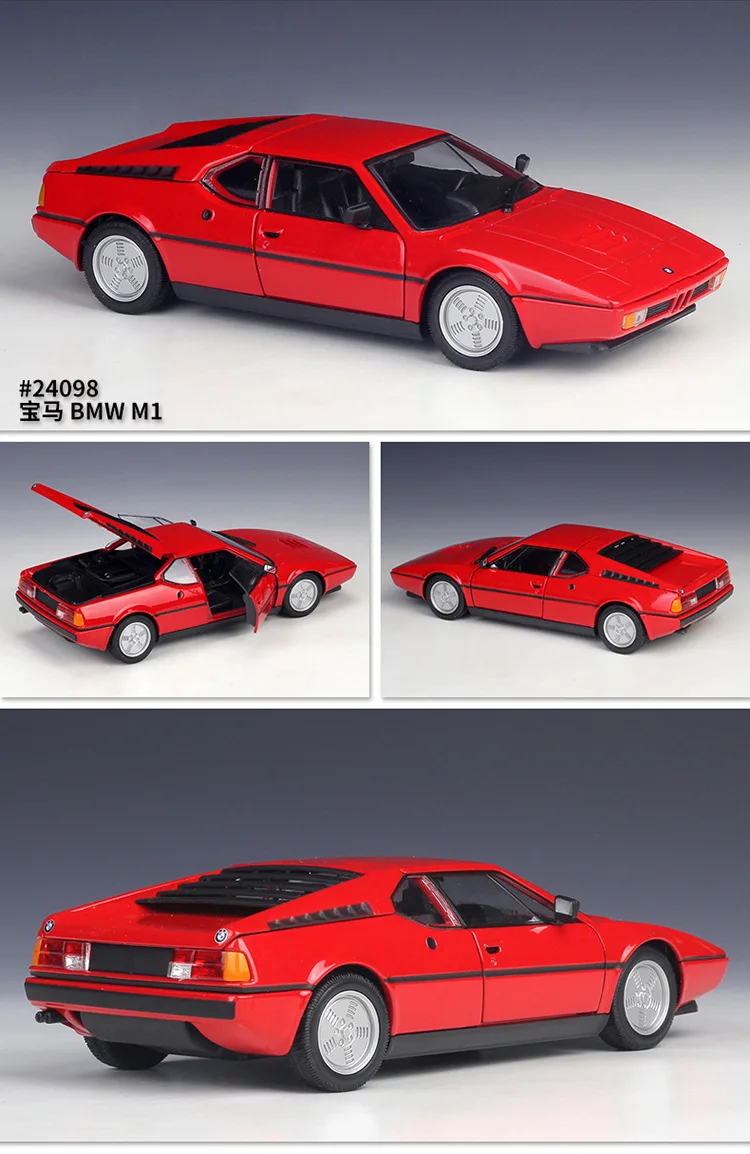 

Welly 1:24 M1 Red Alloy Model Car High Simulation Decoration Collection Gift Toy Die Cast Model Boys Toys Birthday Present