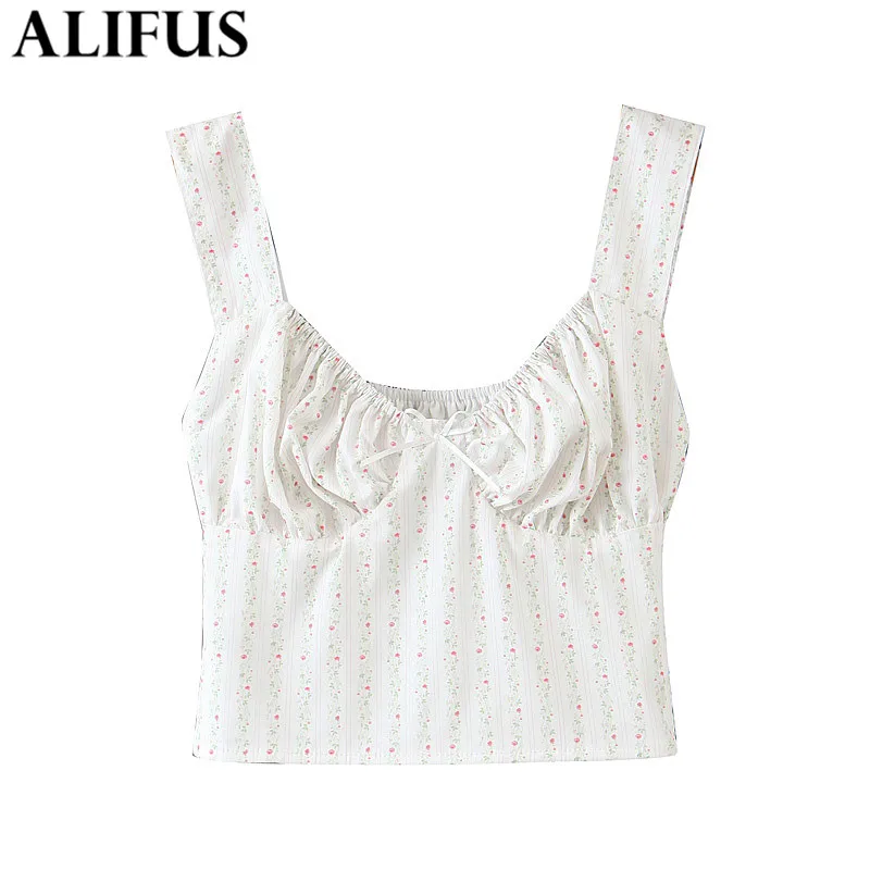 

Fashion Za Women's Shirt 2020 Autumn Casual Print Shirts Blouses Square Collar Loose Ladies Sleeveless Blusas Tops