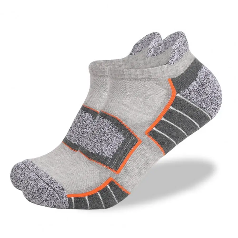 

6 Pairs Ankle Socks Ergonomic Design Non-Slip Breathable Cotton Elastic Wrinkle-Resistant Running Socks for Outdoor