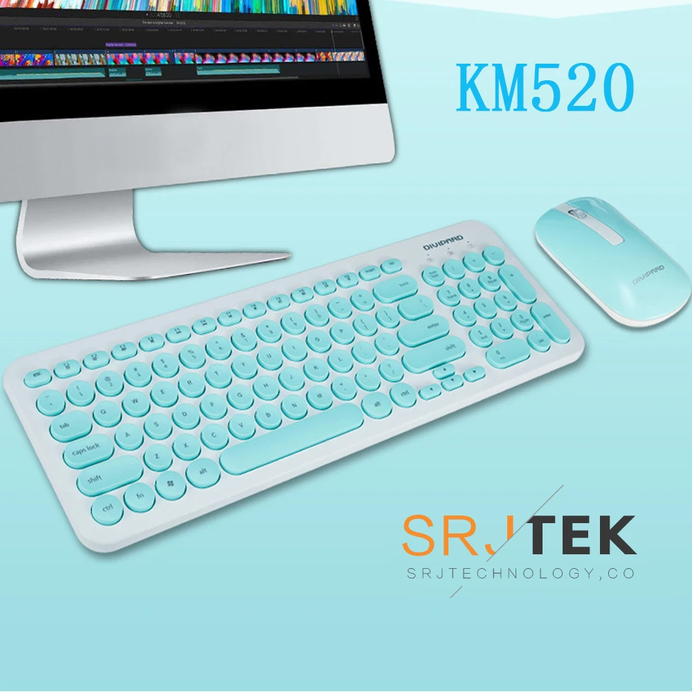 Беспроводная 2 4G USB компьютерная мышь Клавиатура Набор эргономичная Бесшумная