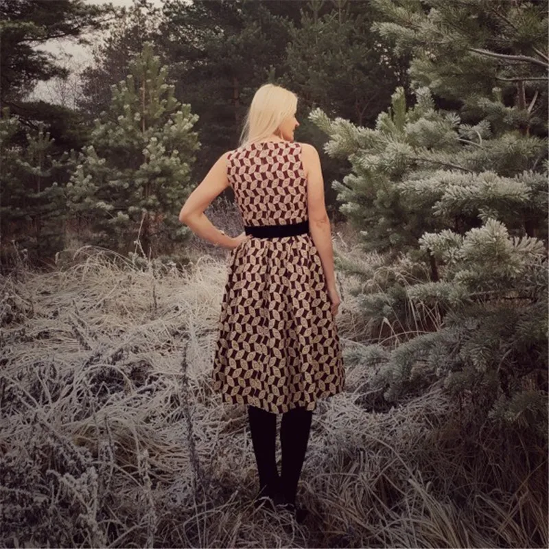 Afripride летнее платье трапециевидной формы с принтом в африканском стиле для женщин без рукавов длиной до колена повседневное восковое хлопковое женское платье с цветочным рисунком A7225102