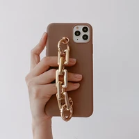 luxury golden chain bracelet silicone case for iphone 12 12pro max 11 11pro max x xr xs max xr 7 8plus se2020 protective capa