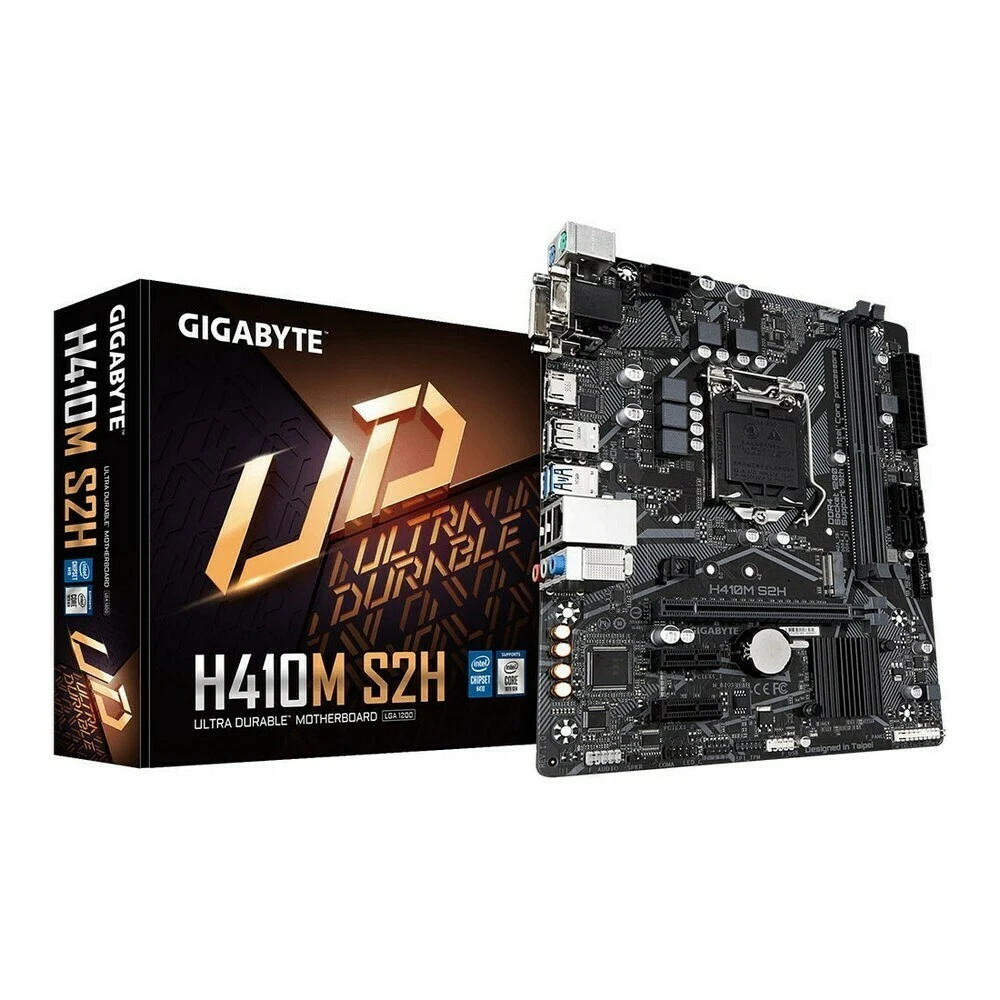 Материнская плата Gigabyte H410M S2H V3 (Socket 1200 mATX Intel H510 GbLAN+VGA+DVI+HDMI) (H410M V3) - купить по