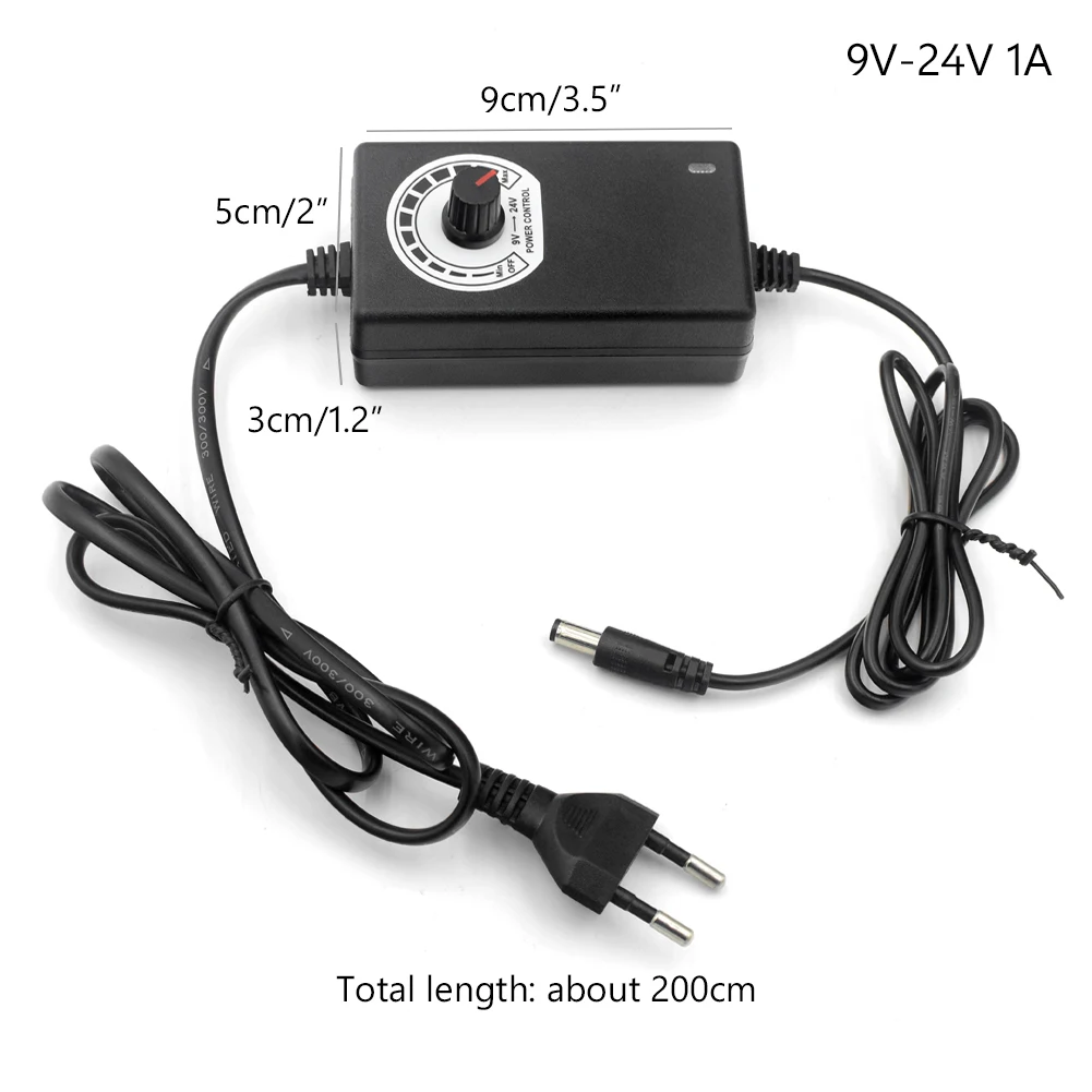 AC 100 240V Регулируемый адаптер питания DC 3 12V 2A 9 24V 1A США/ЕС Разъем для светодиодных