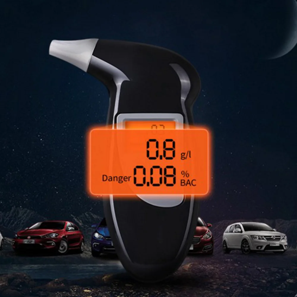 

Professional Digital Breath Alcohol Tester LCD Breathalyzer Parking Detector Car Gadget Backlight Driving Essentials
