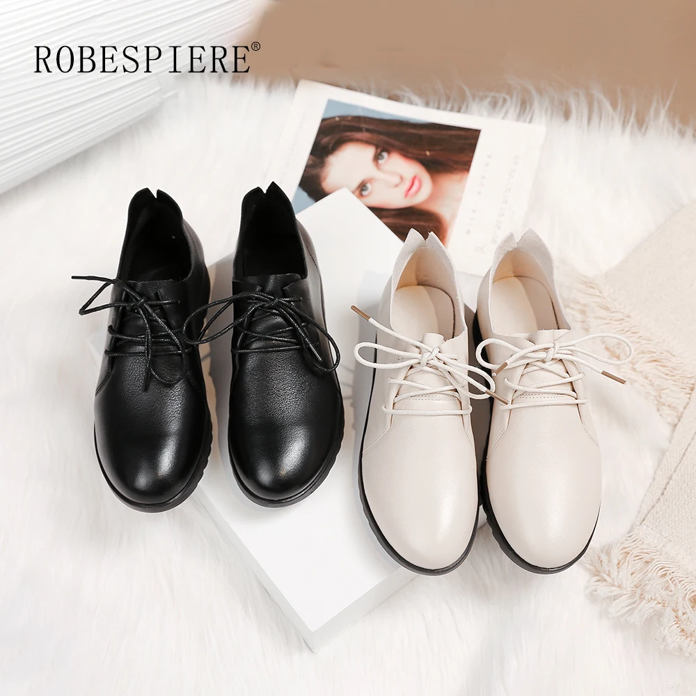 Туфли дерби ROBESPIERE женские натуральная кожа Нескользящие пригодные для носки на