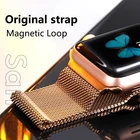Ремешок магнитный для Apple Watch 44 мм 40 мм, браслет из нержавеющей стали для iWatch 38 мм 42 мм, Apple watch series 3 4 5 SE 6 7