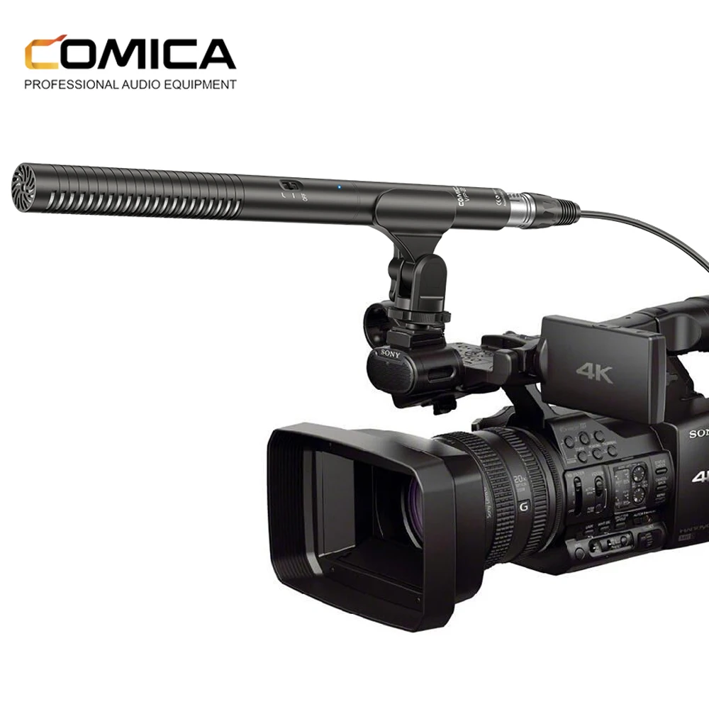 Comica CVM VP2 конденсаторный микрофон с двойным кабелем для Камера/видеокамеры Nikon
