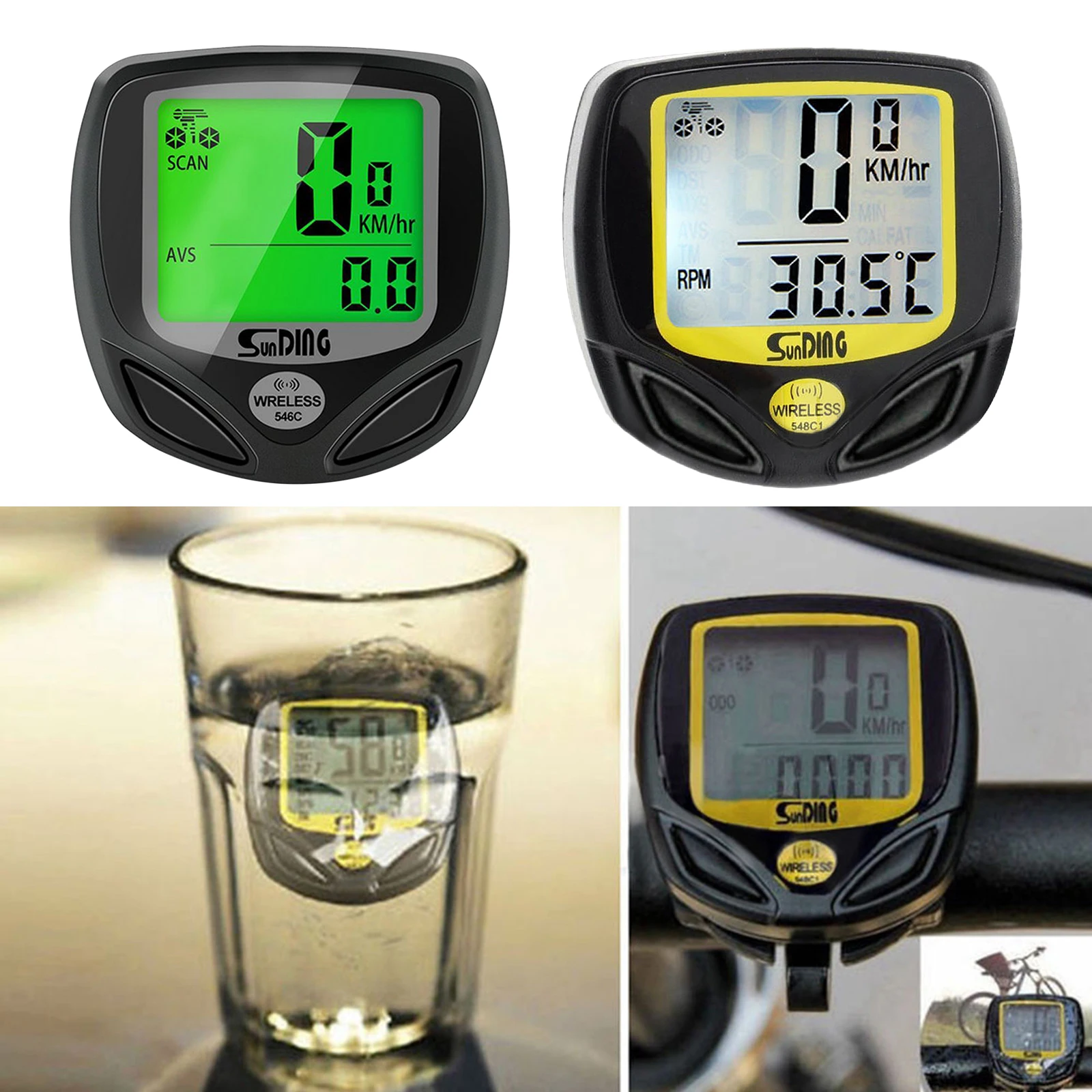 

Motorcycle Bicycle Wireless LCD Digital Speedometer Tachometer Odometer G