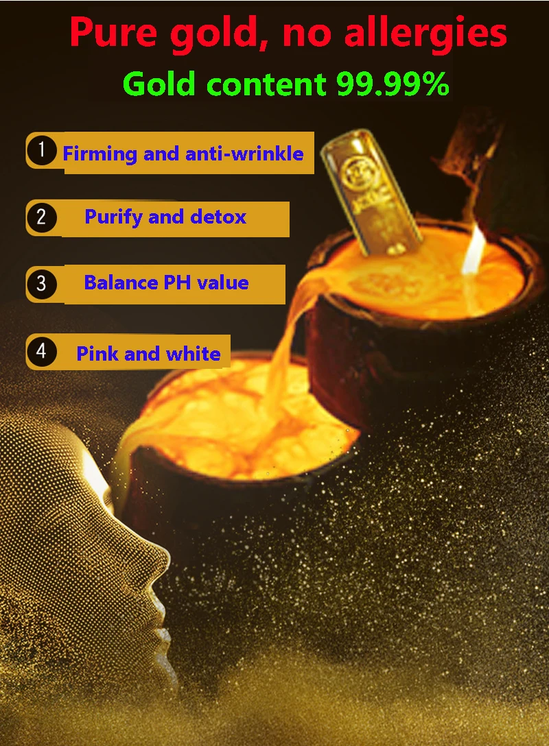 24K настоящее золото фольга Спецификация используется для красоты маска лица