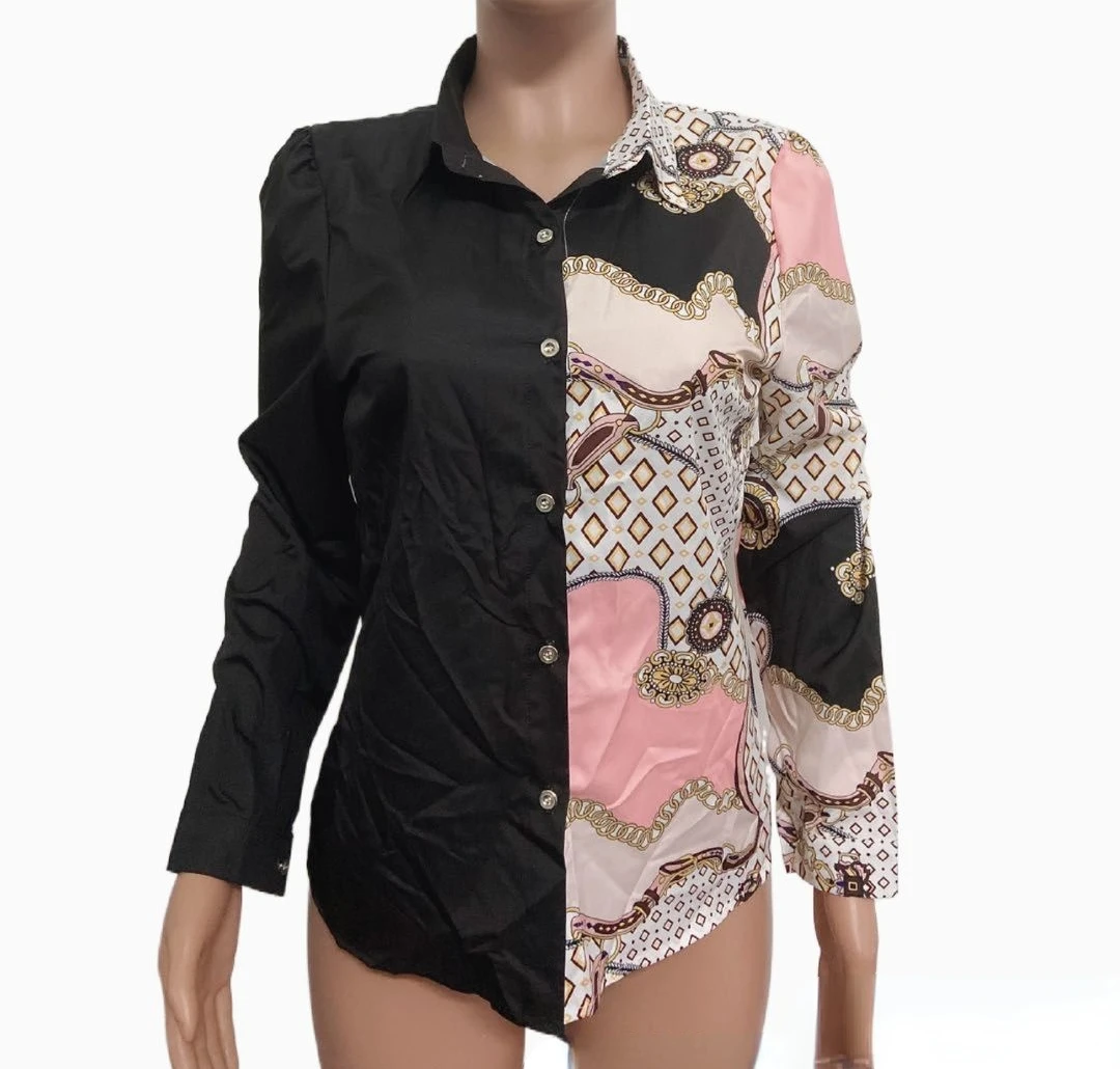 Женская Элегантная блузка с цветочным принтом Новинка осени 2021 повседневные