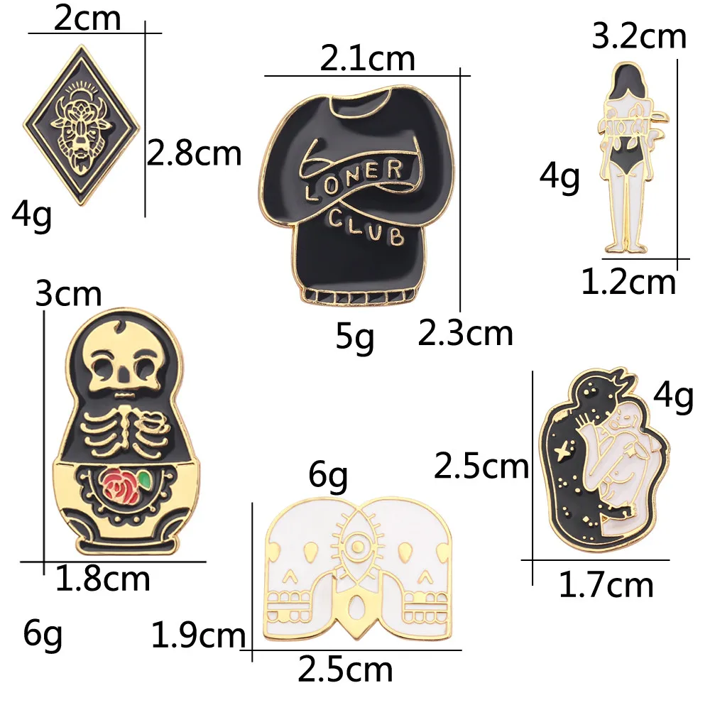 Клуб Скелет ладонь тотема для девочек эмали брошь на булавке с джинсовым