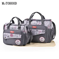 motohood 3pcs mummy maternity nappy bag sets large capacity nappy bag travel nursing bag for baby care womens fashion bag