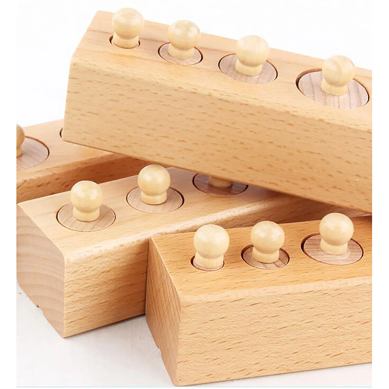 

Baby Montessori Educational ToyWeights Size Matching ToySolid Color Wooden Early Learn Fidget ToyPush Baby On Board Jouet