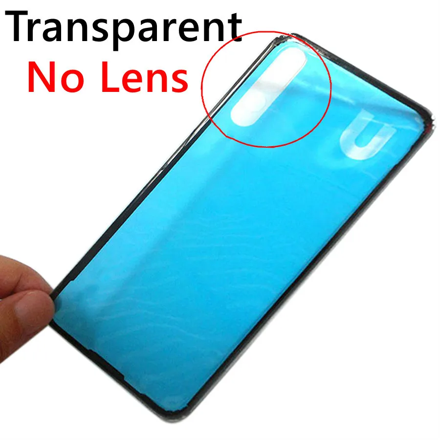 Для huawei P20 Pro Задняя стеклянная крышка батареи задняя дверь Корпус чехол панель для huawei P20 Pro Задняя стеклянная крышка с объективом камеры - Цвет: Transparent No Lens