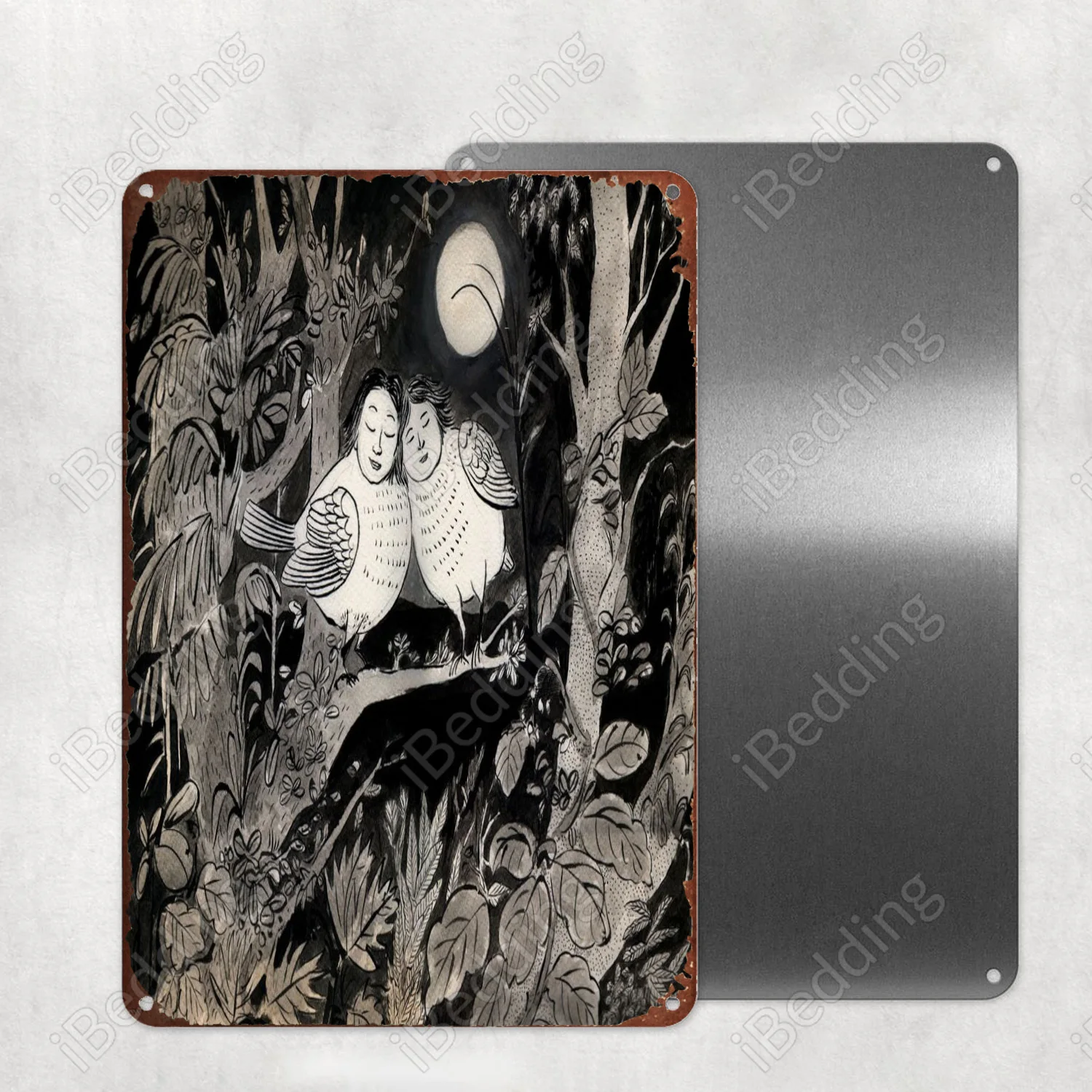 Птицы рая искусственная металлическая планшетофон для бара паба клуба Настенный