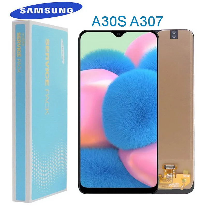 

Original AMOLED A30s LCD Display For Samsung Galaxy A30S A307 A307F A307G A307FN LCD Display With Touch Screen Digitizer Assembl