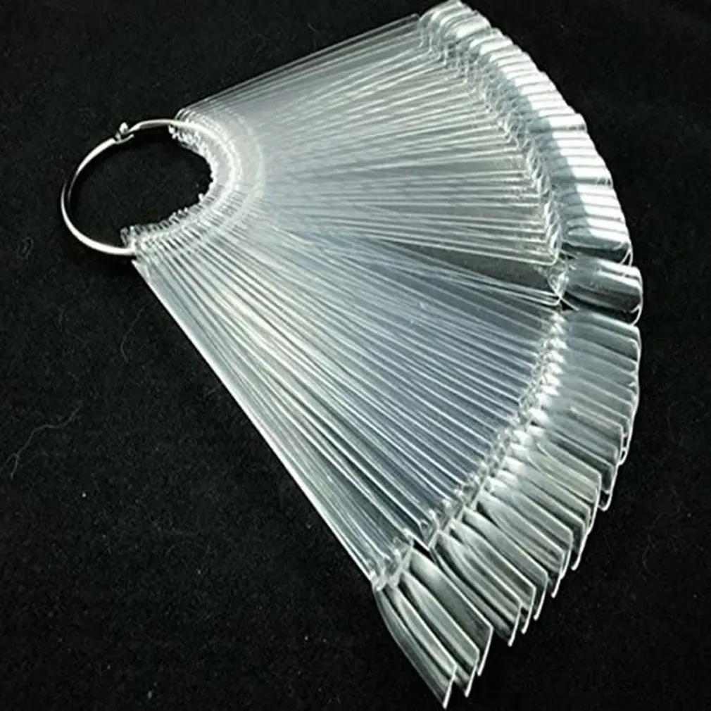 Прозрачный лак для ногтей модель Дисплей веерообразная форма практики доска |