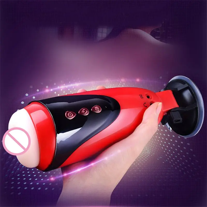 Ten частотная Вибрация Голосовая Вагина мастурбатор для мужчин толкая вращения