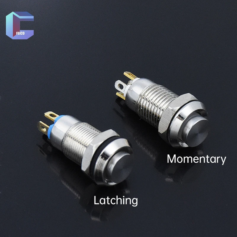 Водонепроницаемый металлический кнопочный переключатель с кольцом и