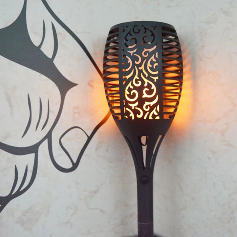 

6 Pcs Solar Flashlight, Flame Dancing Flame, Solar Garden Light,Outdoor Waterproof Garden Decoration, Solar Stick Light