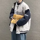 Женская бейсбольная куртка-бомбер, однобортная Повседневная куртка-бомбер в полоску, осень 2021