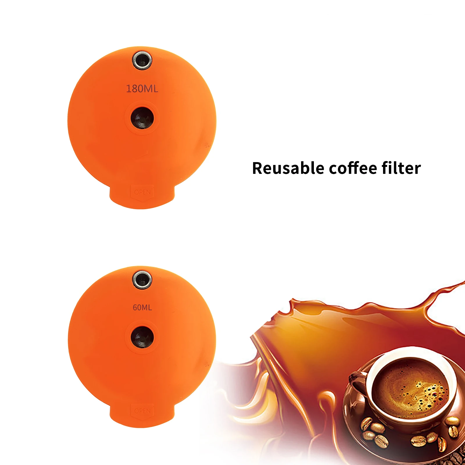 60/180 мл Кофе капсулы чашка фильтровальные чаши для NescafeRefillable шапки ложка-кисточка