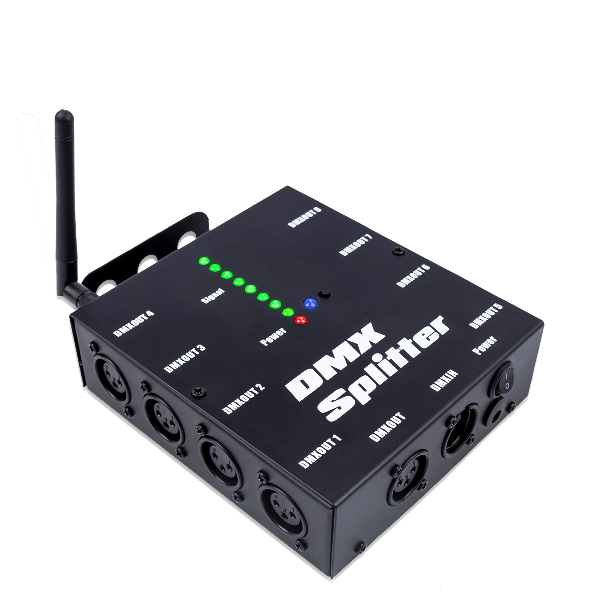 

8-полосный изолированный сплиттер DMX с беспроводным передатчиком 2,4g
