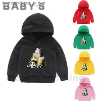 children hooded hoodies kids anime demon slayer cartoon sweatshirts baby funny pullover tops girls boys autumn clotheskmt5392