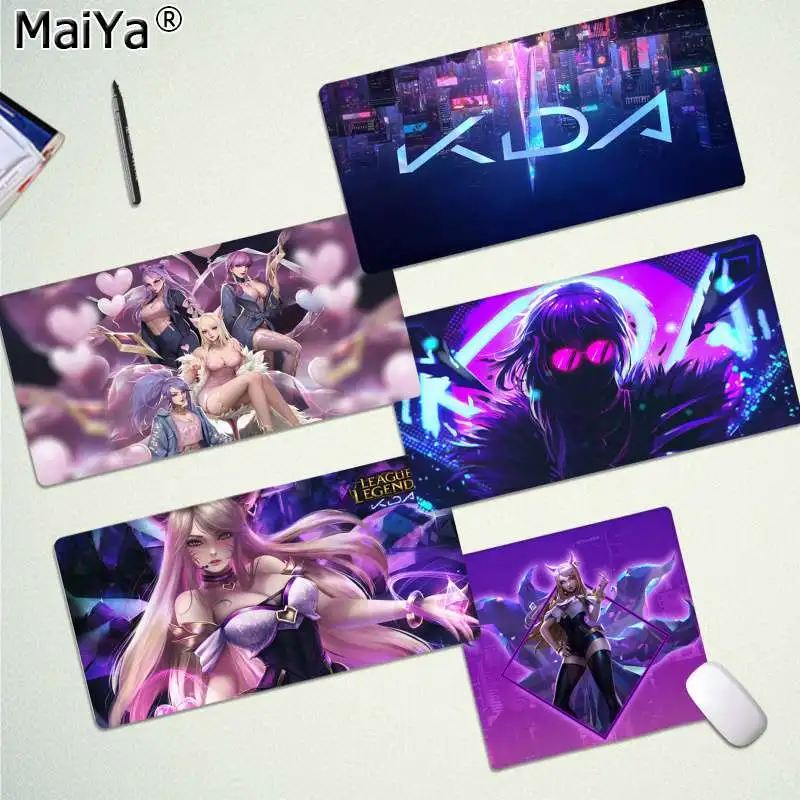 

MaiYa LOL KDA Sexy Girl New Silicone large/small Pad to Mouse pad Game Size for Game Keyboard Pad for Gamer