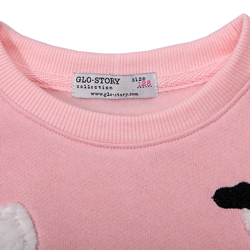 GLO STORY Повседневный свитер для девочек милый пуловер с круглым вырезом и рисунком