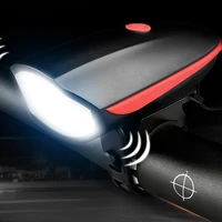 bike headlight bicycle ipx4 waterproof front lamp usb rechargeable adjustable 3 modes cycling led highlight light with horn bell