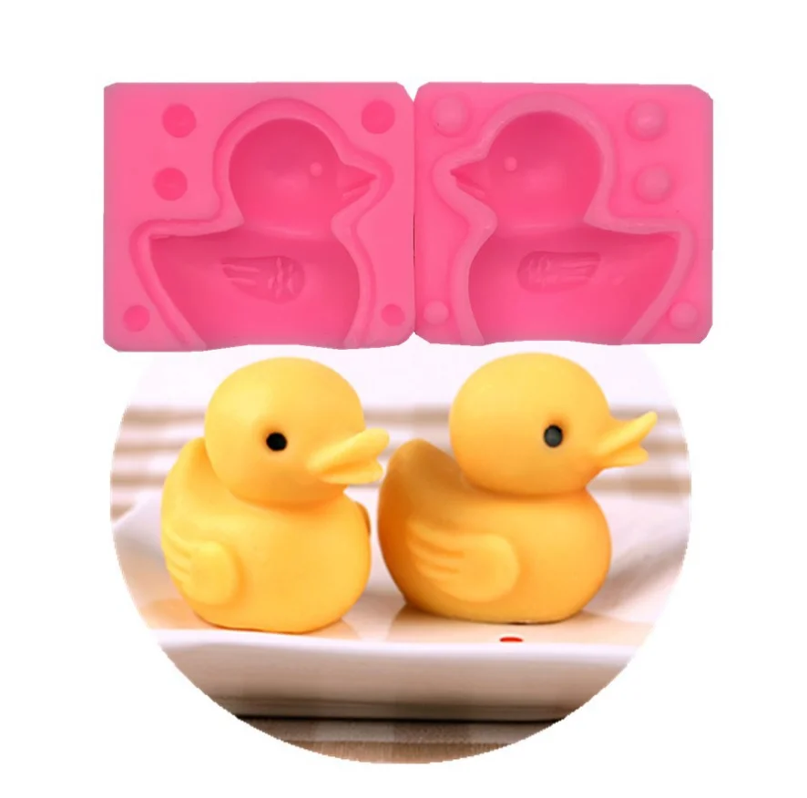 

3D Duck Modeling Silicone Mold Kitchen DIY Cake Baking Decoration Candle Clay Plaster Chocolate Mold Animal Duck Silicone Mold