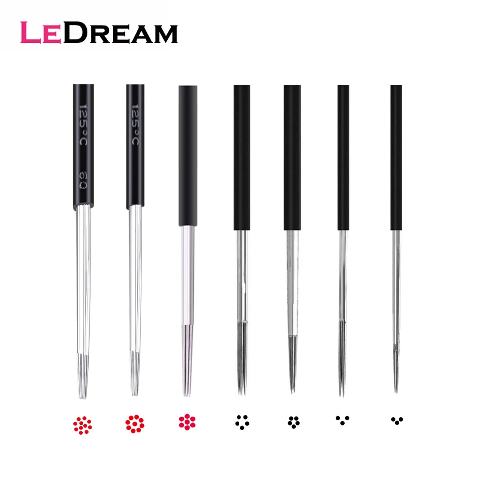 

500PCS Microblading Needles Cartridges For 3D Permanent Makeup Fog Eyebrow 3P 5P 7P 9P 11P Tattoo Needles Microneedling Blades