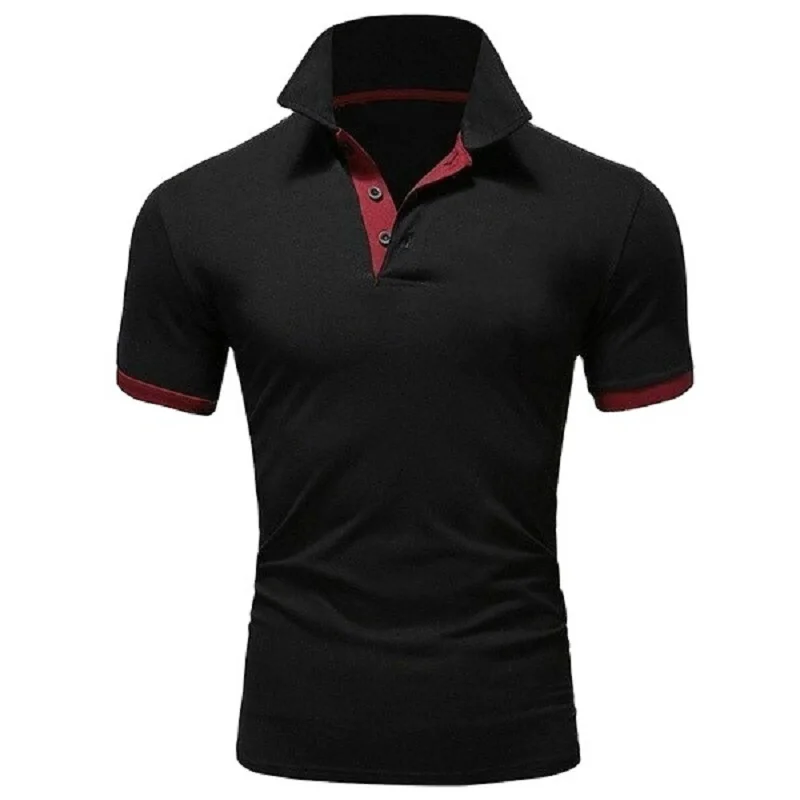 

Men Polo Men Shirt Short Sleeve Polo Shirt Contrast Color Polo New Clothing Summer Streetwear Casual Fashion Men tops