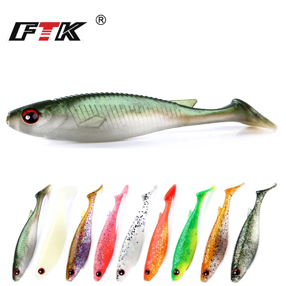 Приманка для рыбалки от FTK поддельная рыба Мягкая приманка окуня рыболовные