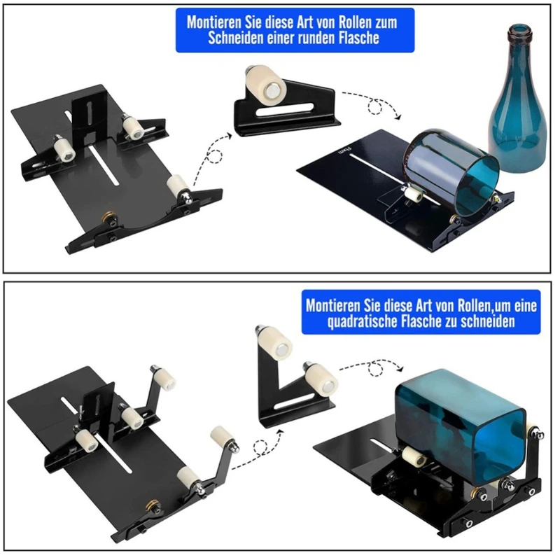 

DIY Glass Bottle Cutter Tool Square Round Wine Beer Bottles Cutting Machine with Accessories Kit LX0C