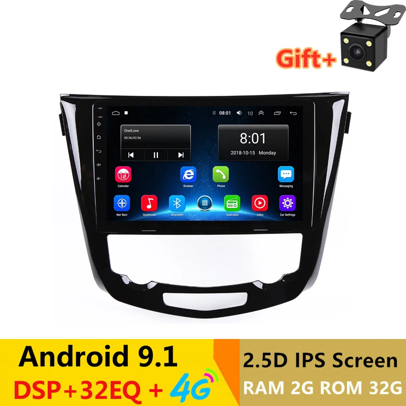 10 1 &quot2.5D IPS экран Android 9 автомобильный DVD видео плеер GPS для Nissan X-Trail 2014-2016 Qashqai |
