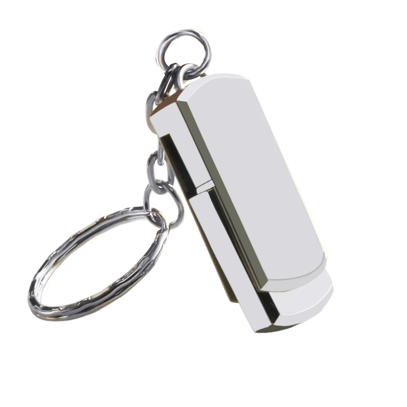 silver USB флеш-накопитель 128 Гб ручка для ключей 32 Гб 64 ГБ 16 ГБ 8 ГБ металлический брелок для ключей карта памяти USB 2,0 - Цвет: silver