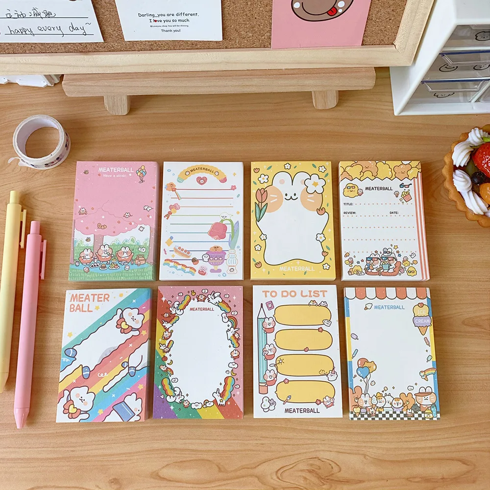 Корейский мультяшный Медведь Кролик записная книжка Kawaii Примечание милые