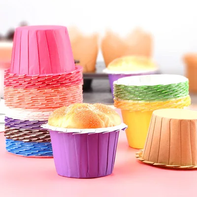 Форма для обертывания кексов с оранжевым тюльпаном подкладка выпечки бумажный