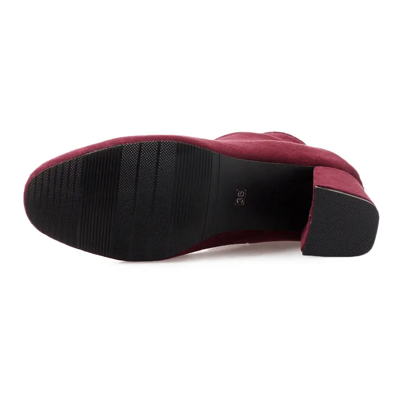 Женские ботильоны на квадратном массивном каблуке высотой 7 см | Обувь