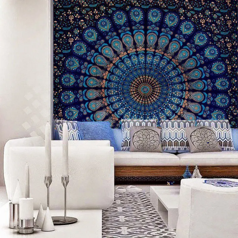 Гобелен в богемном стиле домашний декор гобелены хиппи декоративный настенный