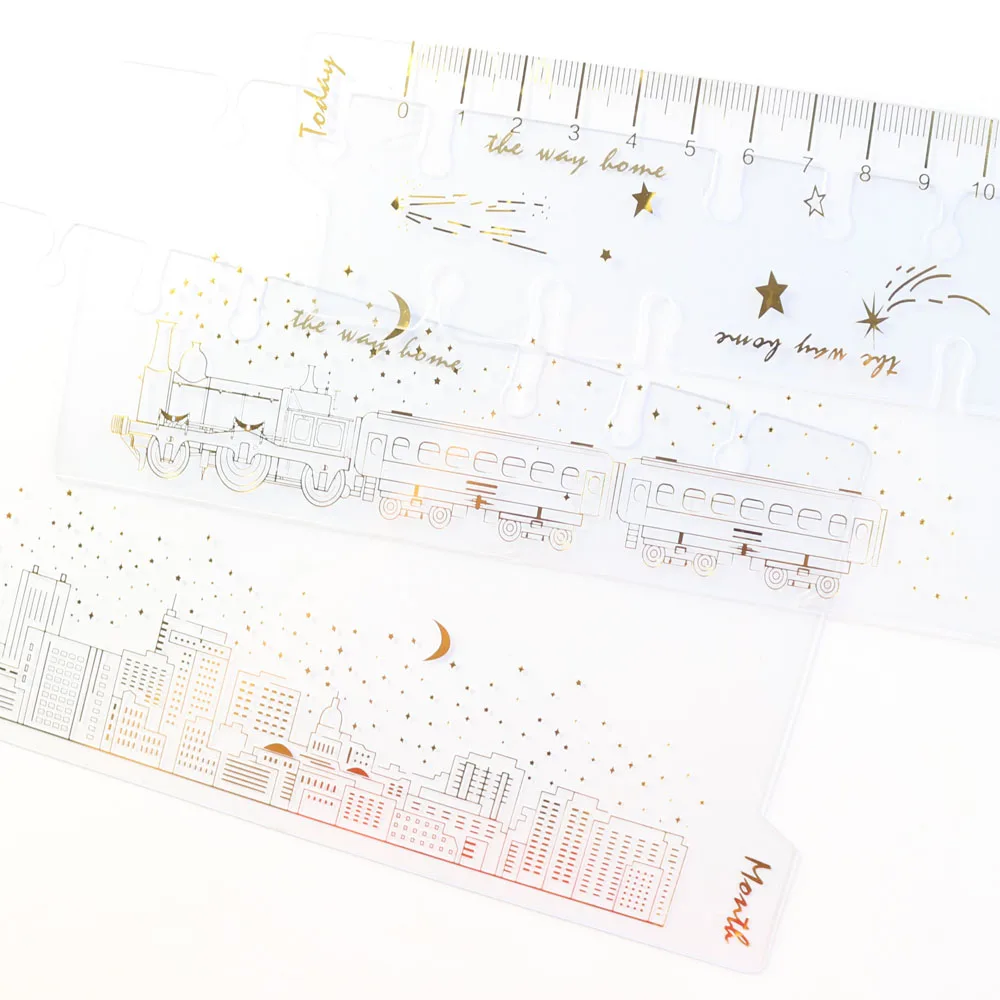 Domikee city pattern Бронзирующая линейка (сегодня неделя месяц) 1 комплект из 3 предметов A6